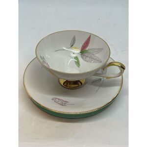 VTG Bavaria Eberthal West Germany 2284 MCM Cup Saucer  2 Piece Set MINT